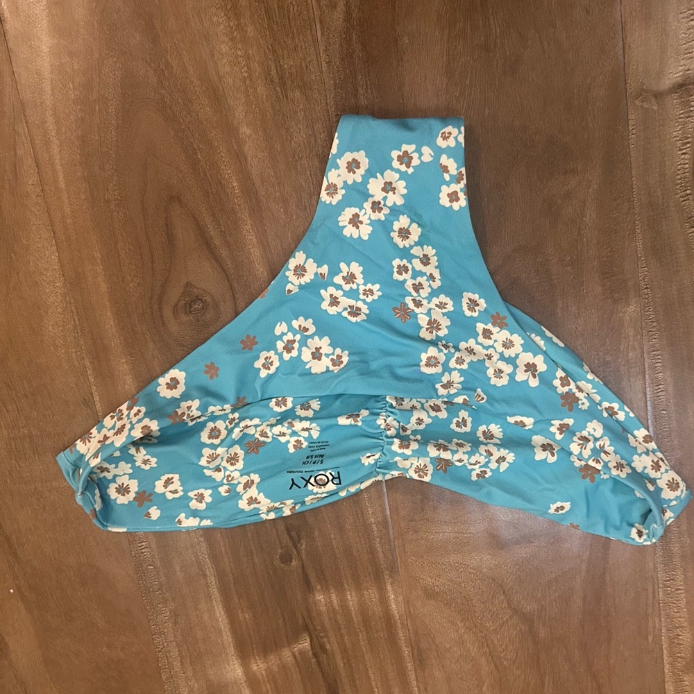Roxy Turquoise Floral Bikini Bottom